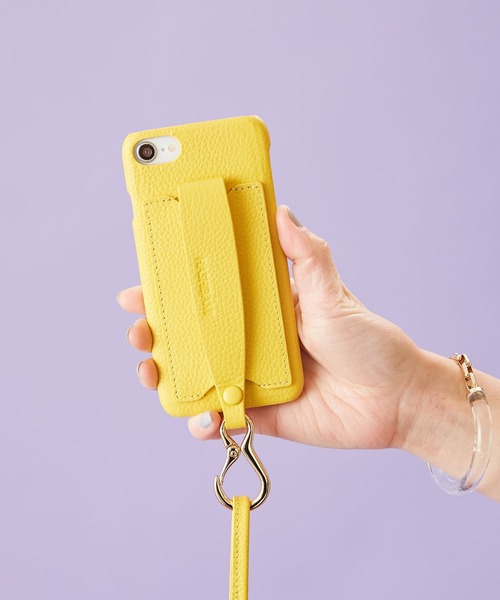 HASHIBAMI（ハシバミ）の「【HASHIBAMI】カラバッシュ ストラップ iPhoneケース ※iPhone 7/8/SE(第2/第3世代) 用（スマホケース/カバー・レディース・シルバー/グレイッシュベージュ/ブラック/イエロー/グレイッシュブルー/モスグリーン/ライラック/オレンジ/ナチュラル/ブルーパープル/ボルドー/ネイビー/ライトグリーン/コーラルピンク/マルチ/サンドベージュ/ブラウン/ベビーピンク/ゴールド/レモンイエロー/アクア・FREE）」の13枚目の写真