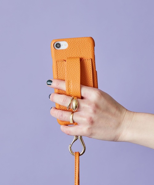 HASHIBAMI（ハシバミ）の「【HASHIBAMI】カラバッシュ ストラップ iPhoneケース ※iPhone 7/8/SE(第2/第3世代) 用（スマホケース/カバー・レディース・シルバー/グレイッシュベージュ/ブラック/イエロー/グレイッシュブルー/モスグリーン/ライラック/オレンジ/ナチュラル/ブルーパープル/ボルドー/ネイビー/ライトグリーン/コーラルピンク/マルチ/サンドベージュ/ブラウン/ベビーピンク/ゴールド/レモンイエロー/アクア・FREE）」の18枚目の写真