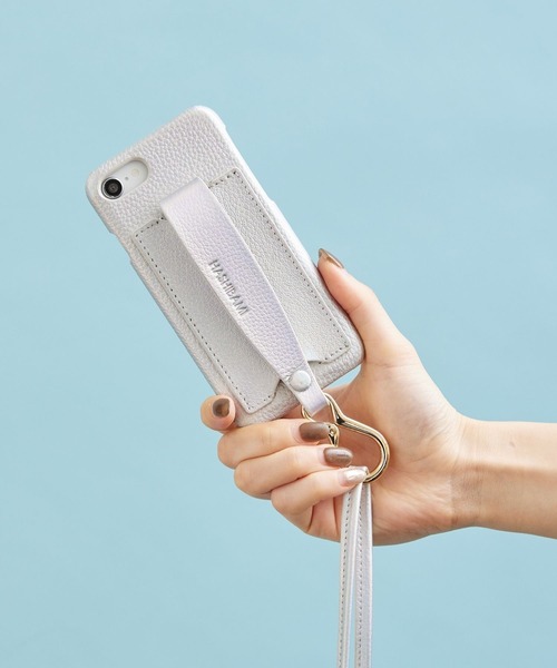 HASHIBAMI（ハシバミ）の「【HASHIBAMI】カラバッシュ ストラップ iPhoneケース ※iPhone 7/8/SE(第2/第3世代) 用（スマホケース/カバー・レディース・シルバー/グレイッシュベージュ/ブラック/イエロー/グレイッシュブルー/モスグリーン/ライラック/オレンジ/ナチュラル/ブルーパープル/ボルドー/ネイビー/ライトグリーン/コーラルピンク/マルチ/サンドベージュ/ブラウン/ベビーピンク/ゴールド/レモンイエロー/アクア・FREE）」の21枚目の写真