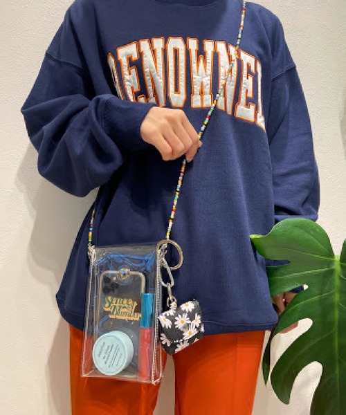 SPINNS(スピンズ)の「【組み合わせ自由自在】フェイクレザーカスタムバッグ ミニケース(ポーチ・レディース・アイボリー/ブラック/アニマル/チェック/グリーン/ブラック系その他・ONESIZE)」の4枚目の写真