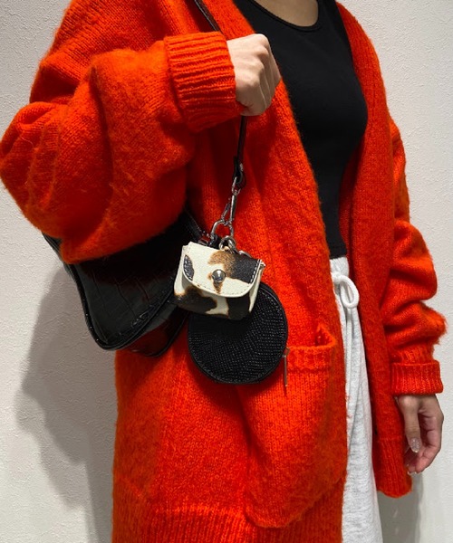 SPINNS(スピンズ)の「【組み合わせ自由自在】フェイクレザーカスタムバッグ ミニケース(ポーチ・レディース・アイボリー/ブラック/アニマル/チェック/グリーン/ブラック系その他・ONESIZE)」の20枚目の写真