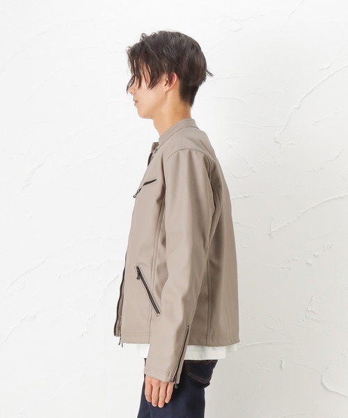 Mossimo（モッシモ）の「mossimo モッシモ レザーライク シングル ライダースジャケット（ライダースジャケット・メンズ・ブラック/ベージュ・M/XL/L）」の20枚目の写真