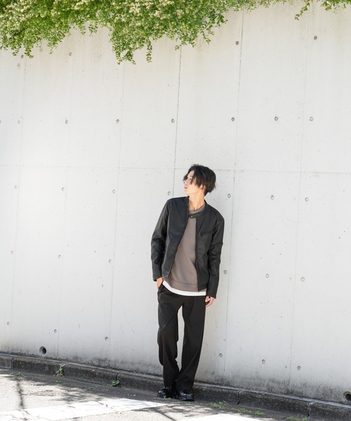 Mossimo（モッシモ）の「mossimo モッシモ レザーライク シングル ライダースジャケット（ライダースジャケット・メンズ・ブラック/ベージュ・M/XL/L）」の22枚目の写真