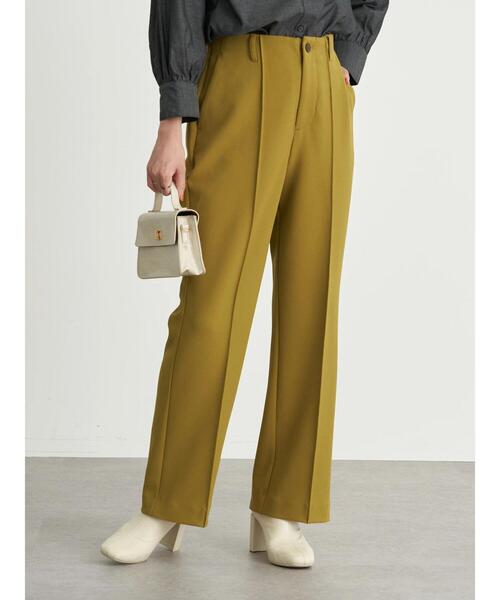 earth music&ecology（アースミュージックアンドエコロジー）の「センターシームフレアパンツ ＊（その他パンツ・レディース・ブラウン/イエロー/ライトパープル/ライトベージュ・S/M）」の7枚目の写真