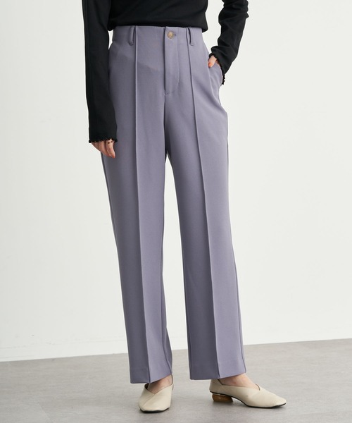 earth music&ecology（アースミュージックアンドエコロジー）の「センターシームフレアパンツ ＊（その他パンツ・レディース・ブラウン/イエロー/ライトパープル/ライトベージュ・S/M）」の3枚目の写真