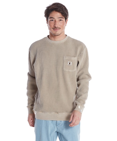 Quiksilver(クイックシルバー)の「MELLOW WASH POCKET C/クイックシルバーワッフルロンT(スウェット・メンズ・ホワイト/チャコールグレー/ベージュ/ブルー・MEDIUM/LARGE/X-LARGE/SMALL)」の3枚目の写真