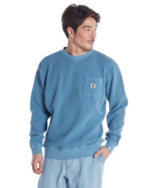Quiksilver(クイックシルバー)の「MELLOW WASH POCKET C/クイックシルバーワッフルロンT(スウェット・メンズ・ホワイト/チャコールグレー/ベージュ/ブルー・MEDIUM/LARGE/X-LARGE/SMALL)」の4枚目の写真