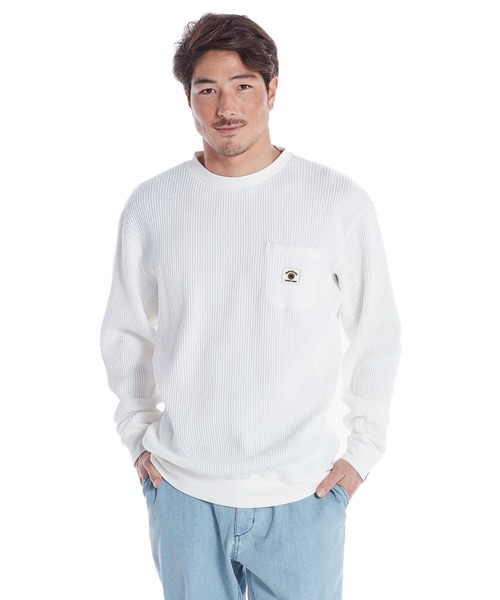 Quiksilver(クイックシルバー)の「MELLOW WASH POCKET C/クイックシルバーワッフルロンT(スウェット・メンズ・ホワイト/チャコールグレー/ベージュ/ブルー・MEDIUM/LARGE/X-LARGE/SMALL)」の9枚目の写真