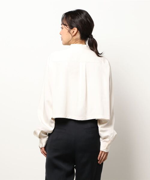 ReNorm（リノーム）の「レイヤードバンドカラーショートシャツ（シャツ/ブラウス・レディース・ブラウン/アイボリー・フリー）」の21枚目の写真