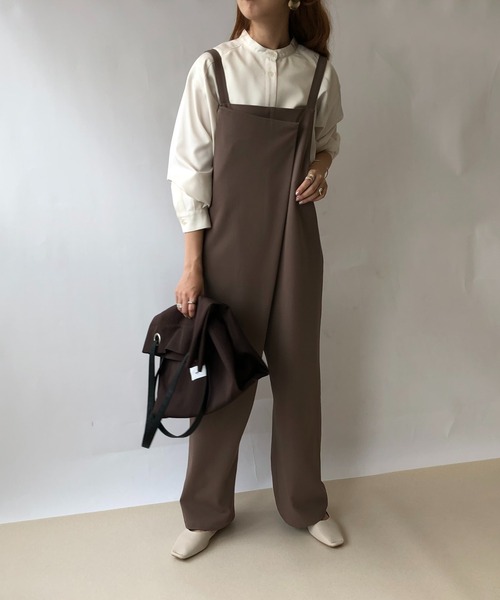 ReNorm（リノーム）の「レイヤードバンドカラーショートシャツ（シャツ/ブラウス・レディース・ブラウン/アイボリー・フリー）」の19枚目の写真