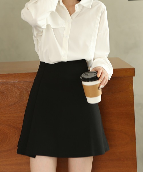 MAISON DE THERESE（メゾン ド テレーズ）の「Aライン　ミニ・スカート（スカート・レディース・モカ/ブラック・MEDIUM/LARGE/SMALL）」の9枚目の写真