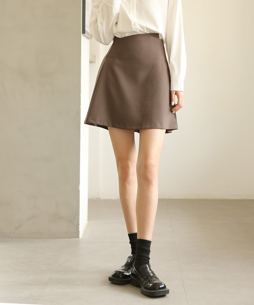MAISON DE THERESE（メゾン ド テレーズ）の「Aライン　ミニ・スカート（スカート・レディース・モカ/ブラック・MEDIUM/LARGE/SMALL）」の21枚目の写真