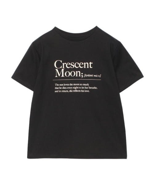 EIMY ISTOIRE(エイミーイストワール)の「MOONロゴプリントTシャツ(Tシャツ/カットソー・レディース・ホワイト/ブラック/ベージュ/ピンク・FREE)」の14枚目の写真