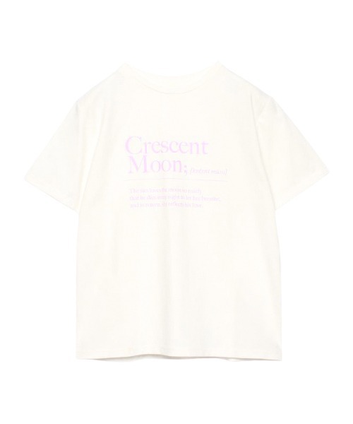 EIMY ISTOIRE(エイミーイストワール)の「MOONロゴプリントTシャツ(Tシャツ/カットソー・レディース・ホワイト/ブラック/ベージュ/ピンク・FREE)」の17枚目の写真