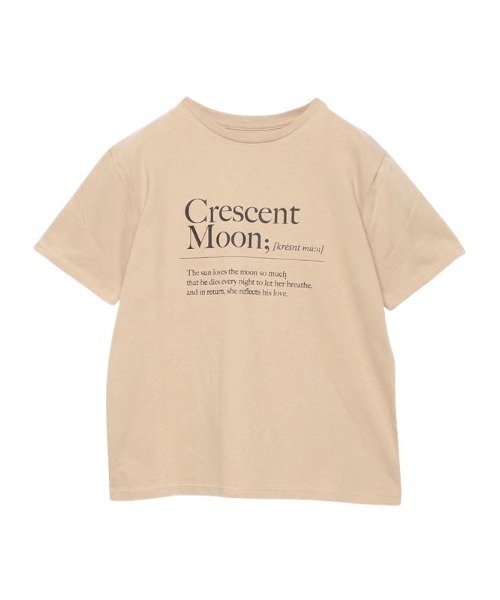 EIMY ISTOIRE(エイミーイストワール)の「MOONロゴプリントTシャツ(Tシャツ/カットソー・レディース・ホワイト/ブラック/ベージュ/ピンク・FREE)」の15枚目の写真