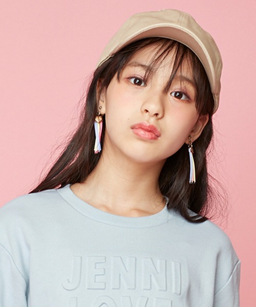 JENNI love（ジェニィラブ）の「バックロゴリボンキャップ（キャップ・キッズ・ブラック/ベージュ/オフホワイト・54cm/56cm）」の3枚目の写真