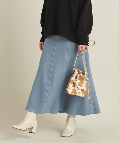 BEAUTY&YOUTH UNITED ARROWS（ビューティーアンドユースユナイテッドアローズ）の「BY フリースフレアスカート -ウォッシャブル- ∴（スカート・レディース・オフホワイト/ダークグレー/コバルトブルー・S/M/L）」の6枚目の写真