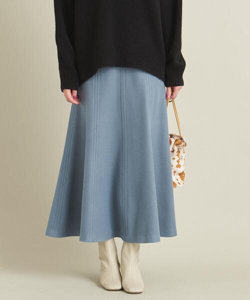 BEAUTY&YOUTH UNITED ARROWS（ビューティーアンドユースユナイテッドアローズ）の「BY フリースフレアスカート -ウォッシャブル- ∴（スカート・レディース・オフホワイト/ダークグレー/コバルトブルー・S/M/L）」の7枚目の写真