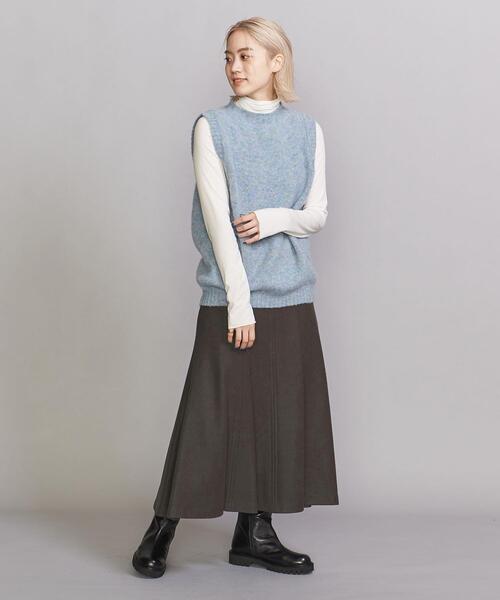 BEAUTY&YOUTH UNITED ARROWS（ビューティーアンドユースユナイテッドアローズ）の「BY フリースフレアスカート -ウォッシャブル- ∴（スカート・レディース・オフホワイト/ダークグレー/コバルトブルー・S/M/L）」の8枚目の写真