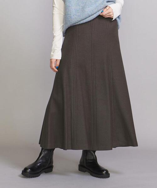 BEAUTY&YOUTH UNITED ARROWS（ビューティーアンドユースユナイテッドアローズ）の「BY フリースフレアスカート -ウォッシャブル- ∴（スカート・レディース・オフホワイト/ダークグレー/コバルトブルー・S/M/L）」の9枚目の写真