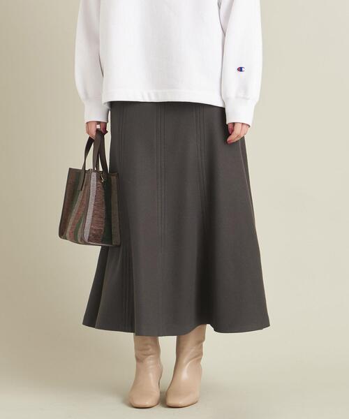 BEAUTY&YOUTH UNITED ARROWS（ビューティーアンドユースユナイテッドアローズ）の「BY フリースフレアスカート -ウォッシャブル- ∴（スカート・レディース・オフホワイト/ダークグレー/コバルトブルー・S/M/L）」の12枚目の写真