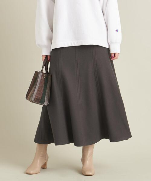 BEAUTY&YOUTH UNITED ARROWS（ビューティーアンドユースユナイテッドアローズ）の「BY フリースフレアスカート -ウォッシャブル- ∴（スカート・レディース・オフホワイト/ダークグレー/コバルトブルー・S/M/L）」の15枚目の写真