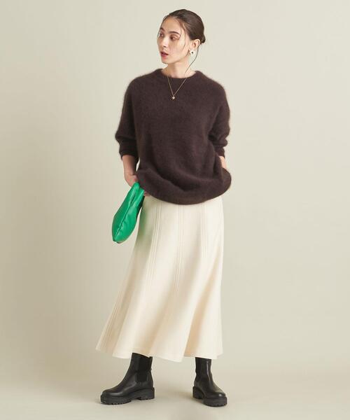 BEAUTY&YOUTH UNITED ARROWS（ビューティーアンドユースユナイテッドアローズ）の「BY フリースフレアスカート -ウォッシャブル- ∴（スカート・レディース・オフホワイト/ダークグレー/コバルトブルー・S/M/L）」の18枚目の写真