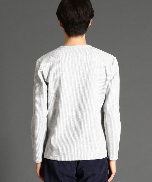 HIDEAWAYS NICOLE（ハイダウェイニコル）の「市松ブリスタージャカードプルオーバー（Tシャツ/カットソー・メンズ・ブラック/オフホワイト/ホワイト×グレー・MEDIUM/LARGE/X-LARGE）」の6枚目の写真