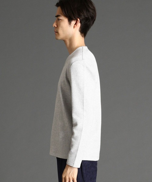 HIDEAWAYS NICOLE（ハイダウェイニコル）の「市松ブリスタージャカードプルオーバー（Tシャツ/カットソー・メンズ・ブラック/オフホワイト/ホワイト×グレー・MEDIUM/LARGE/X-LARGE）」の7枚目の写真