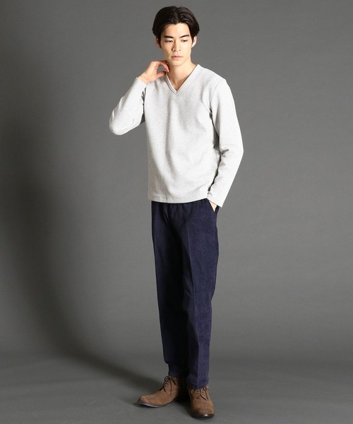 HIDEAWAYS NICOLE（ハイダウェイニコル）の「市松ブリスタージャカードプルオーバー（Tシャツ/カットソー・メンズ・ブラック/オフホワイト/ホワイト×グレー・MEDIUM/LARGE/X-LARGE）」の13枚目の写真