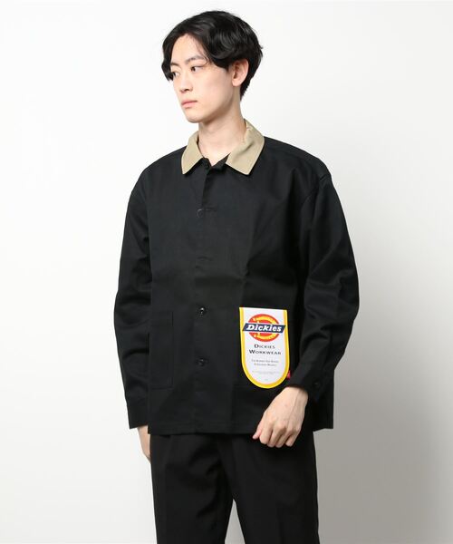 Dickies（ディッキーズ）の「【Dickies】TC素材バイカラーワークシャツ（シャツ/ブラウス・メンズ・グリーン/ブラック/ベージュ・L/M/XL）」の8枚目の写真