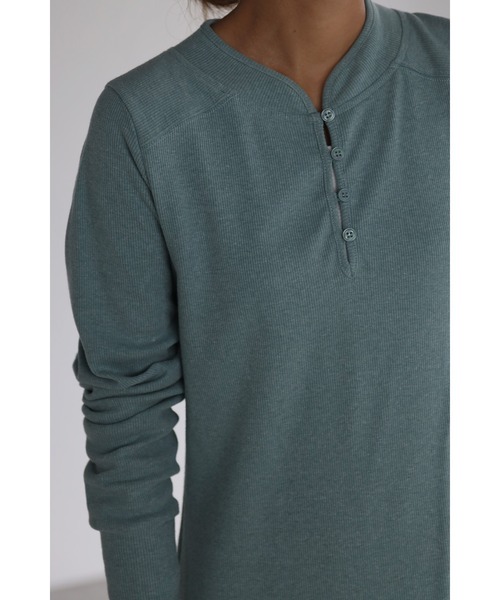 Bonjour Sagan(ボンジュールサガン)の「フロントスリットリブロングワンピ(ワンピース・レディース・ブルー/ブラウン・FREE)」の17枚目の写真