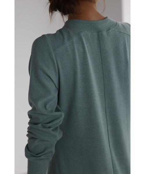 Bonjour Sagan(ボンジュールサガン)の「フロントスリットリブロングワンピ(ワンピース・レディース・ブルー/ブラウン・FREE)」の6枚目の写真