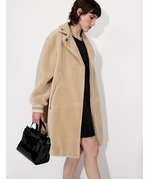 ARMANI EXCHANGE(アルマーニエクスチェンジ)の「【A|X アルマーニ エクスチェンジ】ボアコート(ムートンコート・レディース・ベージュ/ブラック・LARGE/MEDIUM/SMALL/X-SMALL)」の8枚目の写真