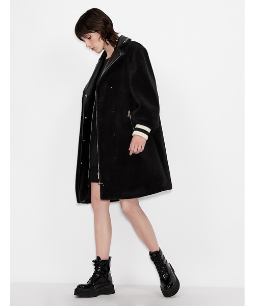 ARMANI EXCHANGE(アルマーニエクスチェンジ)の「【A|X アルマーニ エクスチェンジ】ボアコート(ムートンコート・レディース・ベージュ/ブラック・LARGE/MEDIUM/SMALL/X-SMALL)」の10枚目の写真