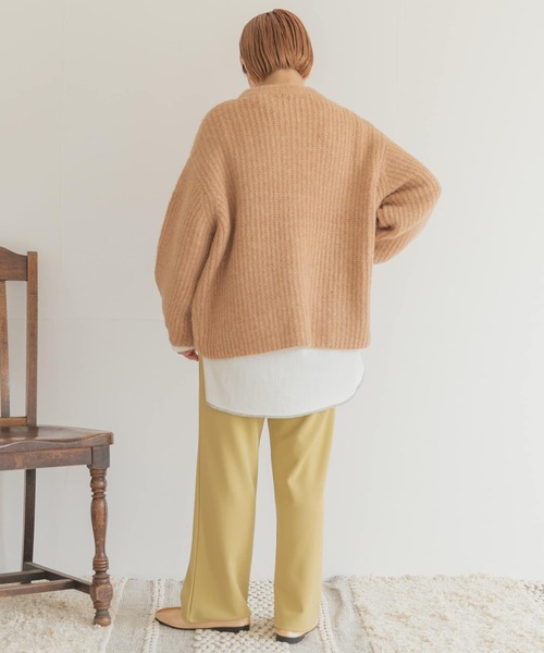 ITEMS URBANRESEARCH(アイテムズ アーバンリサーチ)の「モヘヤオーバーニット(ニット/セーター・レディース・グリーン/ベージュ/ピンク/オレンジ・FREE)」の12枚目の写真