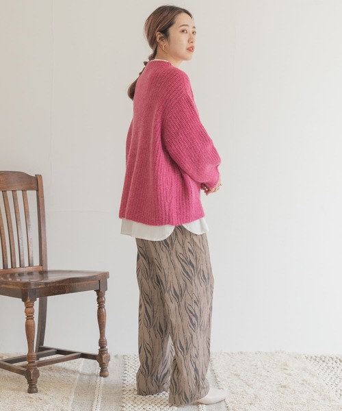 ITEMS URBANRESEARCH(アイテムズ アーバンリサーチ)の「モヘヤオーバーニット(ニット/セーター・レディース・グリーン/ベージュ/ピンク/オレンジ・FREE)」の19枚目の写真