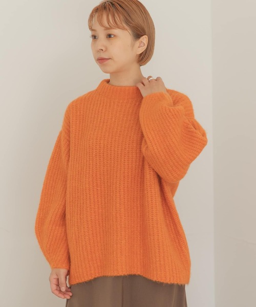 ITEMS URBANRESEARCH(アイテムズ アーバンリサーチ)の「モヘヤオーバーニット(ニット/セーター・レディース・グリーン/ベージュ/ピンク/オレンジ・FREE)」の20枚目の写真