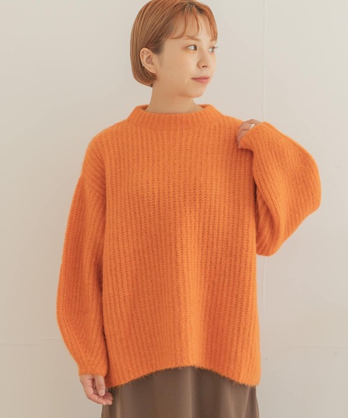ITEMS URBANRESEARCH(アイテムズ アーバンリサーチ)の「モヘヤオーバーニット(ニット/セーター・レディース・グリーン/ベージュ/ピンク/オレンジ・FREE)」の21枚目の写真