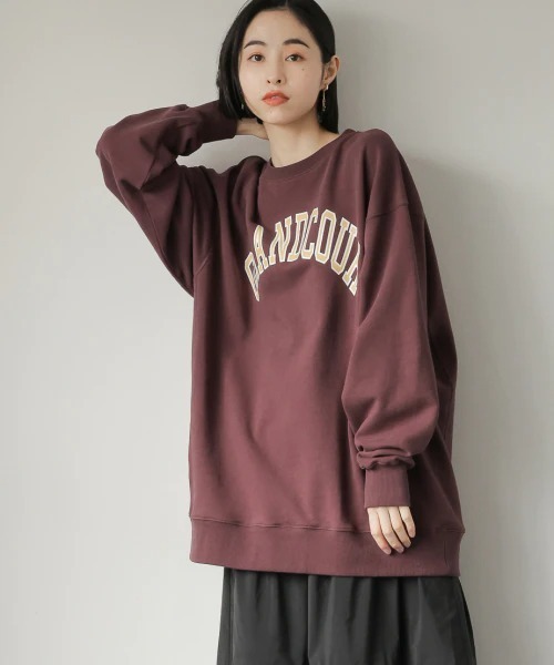 LOWRYS FARM(ローリーズファーム)の「ウラケロゴプリントプルオーバー 257976(スウェット・レディース・グレー/ブラウン/チャコールグレー・FREE)」の3枚目の写真