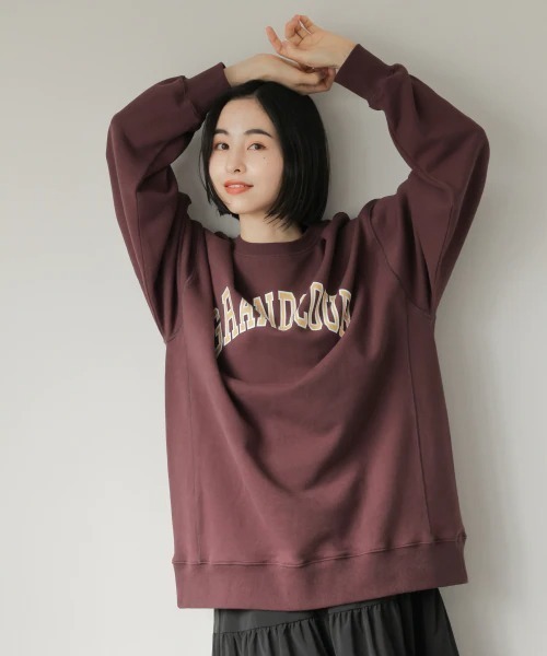 LOWRYS FARM(ローリーズファーム)の「ウラケロゴプリントプルオーバー 257976(スウェット・レディース・グレー/ブラウン/チャコールグレー・FREE)」の7枚目の写真