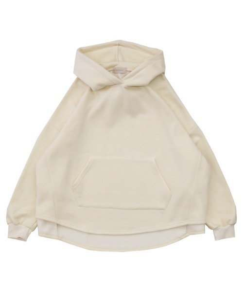 select MOCA(セレクトモカ)の「2021 AW 裏起毛ドルマンビッグシルエットパーカー(パーカー・レディース・ブラック/アイボリー・FREE)」の14枚目の写真