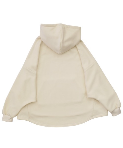 select MOCA(セレクトモカ)の「2021 AW 裏起毛ドルマンビッグシルエットパーカー(パーカー・レディース・ブラック/アイボリー・FREE)」の16枚目の写真