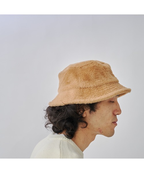 UNIVERSAL OVERALL（ユニバーサルオーバーオール）の「【UNIVERSAL OVERALL】ファーバケットハット（ハット・メンズ・ベージュ/ブラック・FREE）」の11枚目の写真