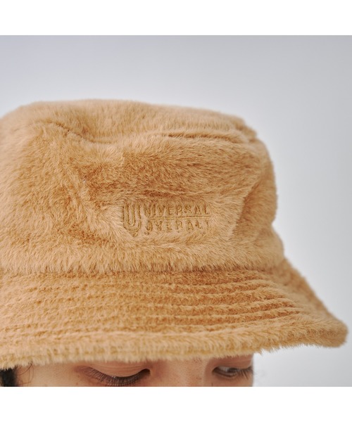 UNIVERSAL OVERALL（ユニバーサルオーバーオール）の「【UNIVERSAL OVERALL】ファーバケットハット（ハット・メンズ・ベージュ/ブラック・FREE）」の12枚目の写真