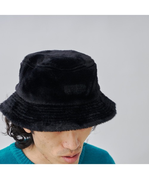 UNIVERSAL OVERALL（ユニバーサルオーバーオール）の「【UNIVERSAL OVERALL】ファーバケットハット（ハット・メンズ・ベージュ/ブラック・FREE）」の13枚目の写真