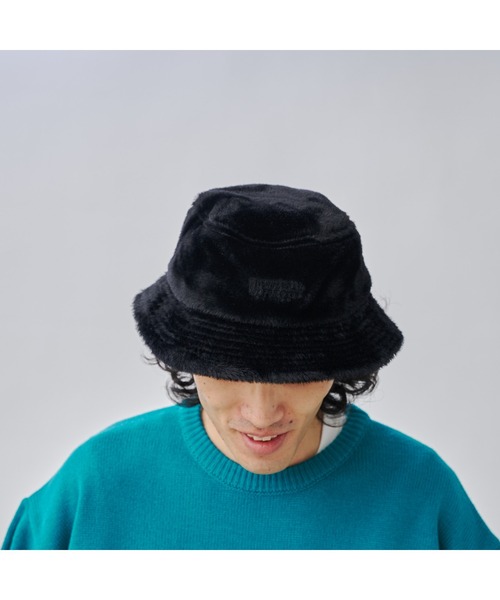 UNIVERSAL OVERALL（ユニバーサルオーバーオール）の「【UNIVERSAL OVERALL】ファーバケットハット（ハット・メンズ・ベージュ/ブラック・FREE）」の18枚目の写真