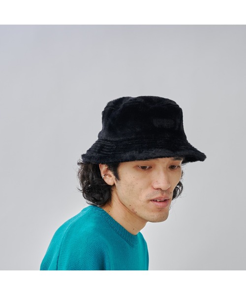 UNIVERSAL OVERALL（ユニバーサルオーバーオール）の「【UNIVERSAL OVERALL】ファーバケットハット（ハット・メンズ・ベージュ/ブラック・FREE）」の21枚目の写真