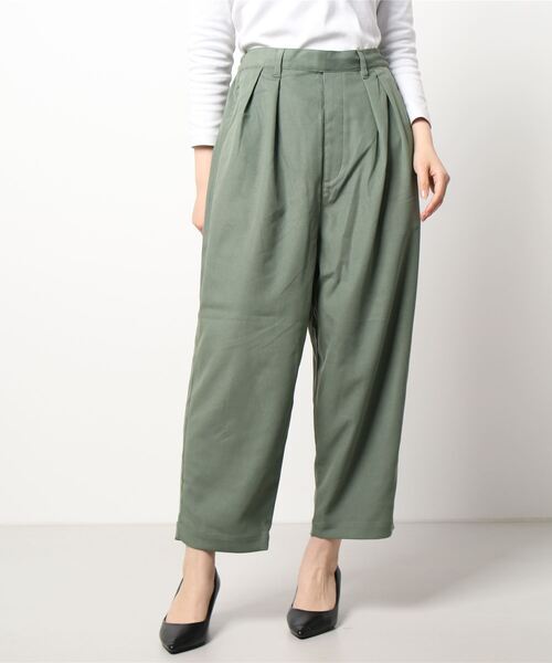 Samansa Mos2（サマンサ モスモス）の「ツイルコール風ゆるテーパードパンツ（その他パンツ・レディース・ベージュ/ブラウン/カーキ/ブルー/チャコール・ﾌﾘ-）」の8枚目の写真