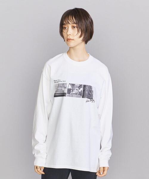 GOOD ROCK SPEED（グッドロックスピード）の「【別注】＜GOOD ROCK SPEED＞フォトプリント ロングスリーブTシャツ（Tシャツ/カットソー・レディース・ホワイト/ダークグレー・FREE）」の3枚目の写真